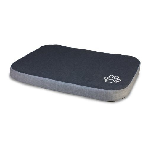 Colchoneta Negra Y Gris Con Huella 90Cm