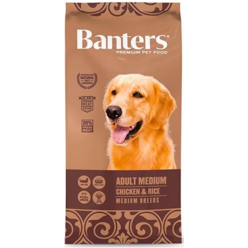 Banters Dog Adult Medium Chicken&Rice 15 Kg
