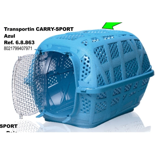 Transportin Perro Carry-Sport.Azul 48,5X34X32Cm