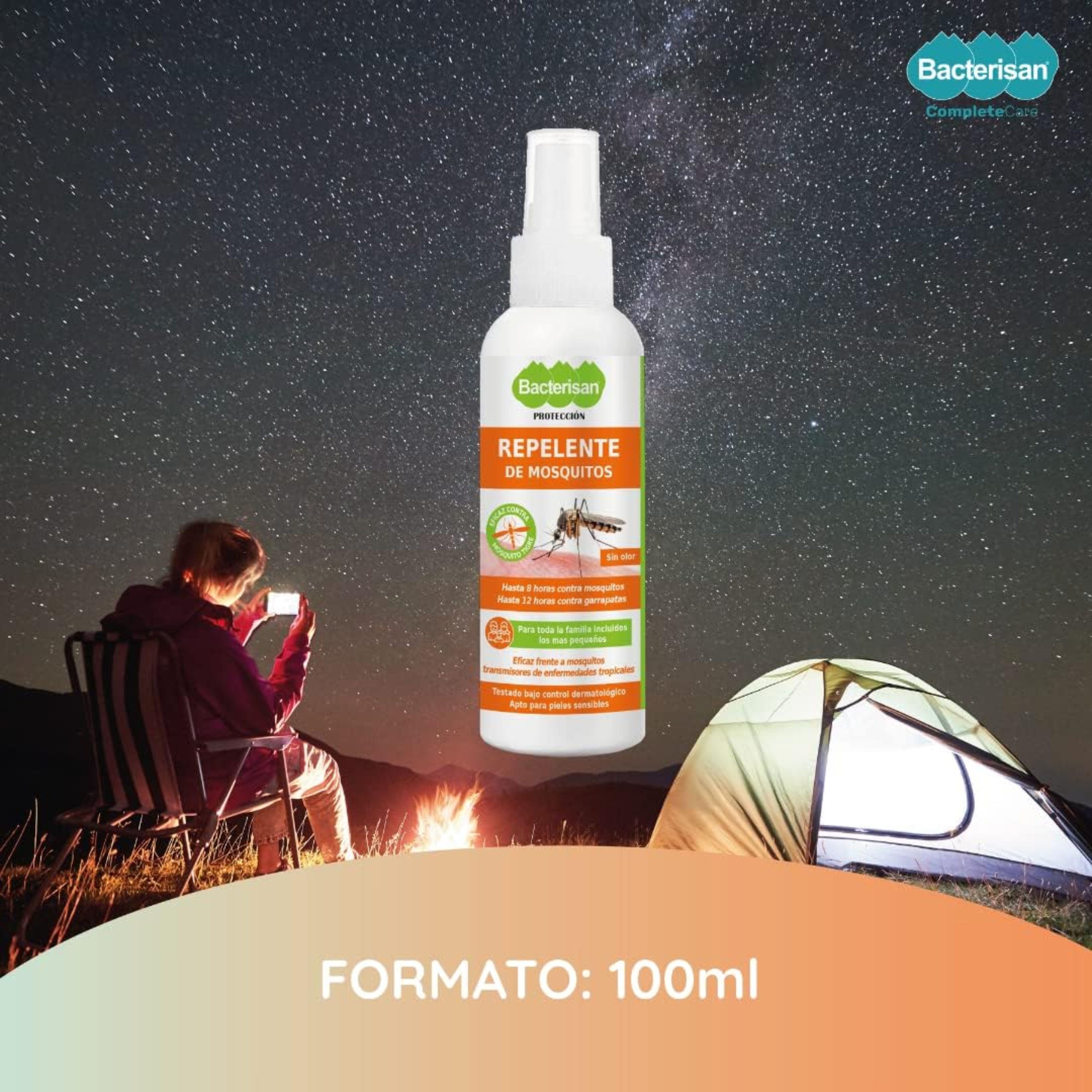 Bacterisan Repelente De Mosquitos Spray 100 Ml
