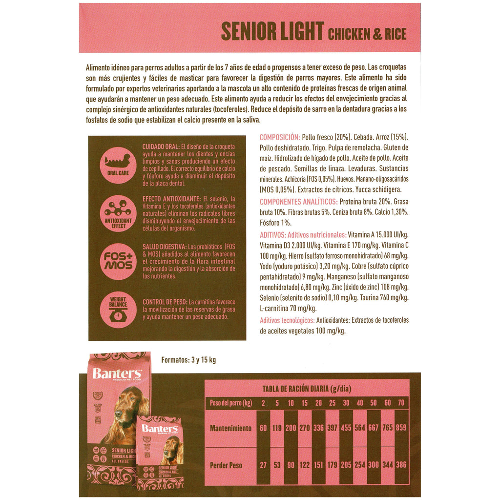 Banters Dog Senior&Light 3 Kg