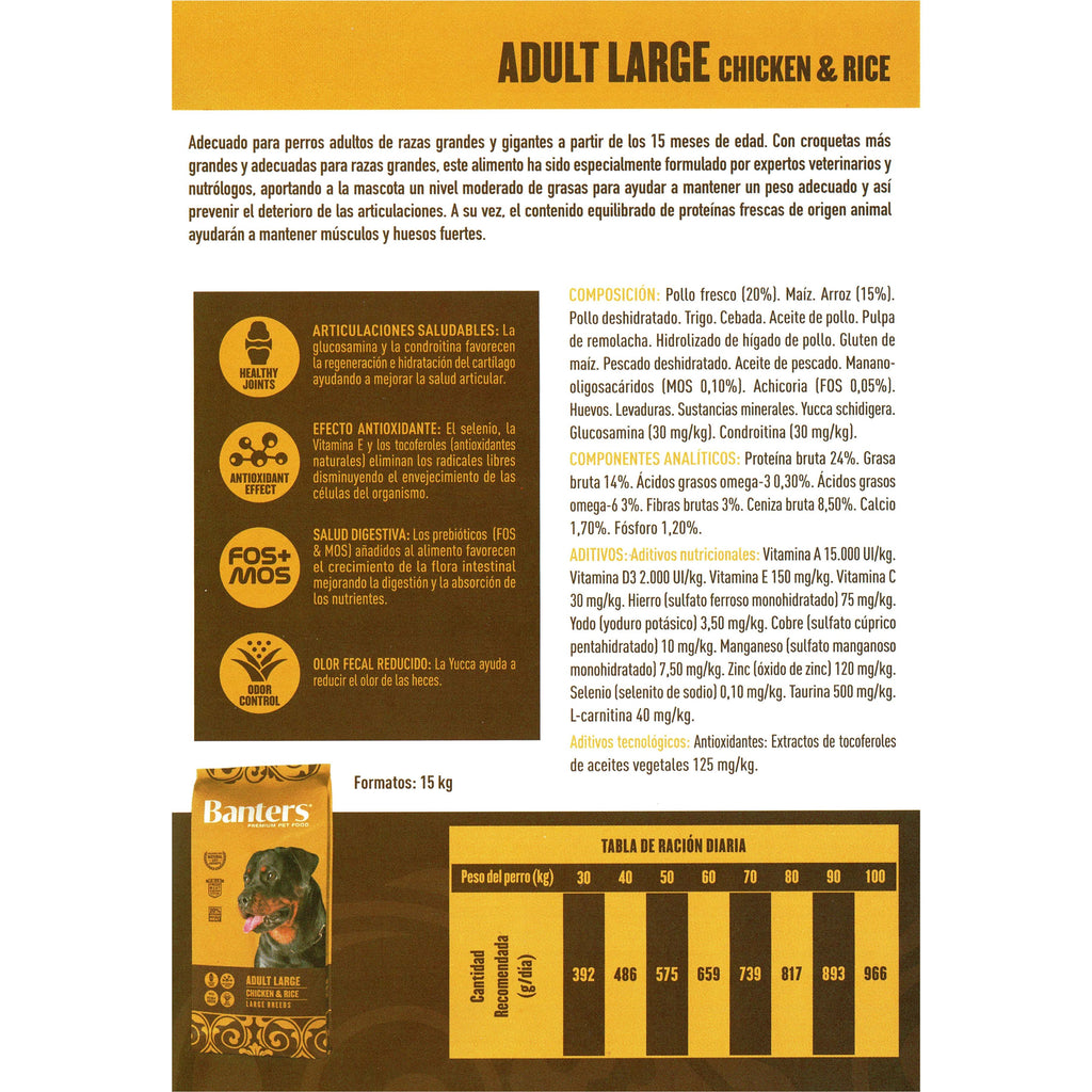 Banters Dog Adult Large Breed 15 Kg