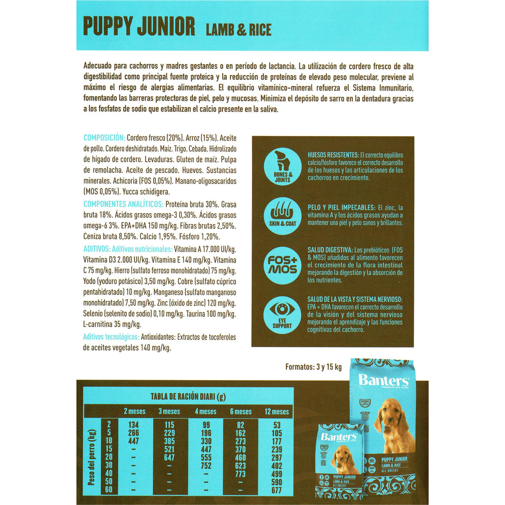 Banters Dog Puppy Lamb&Rice 3Kg