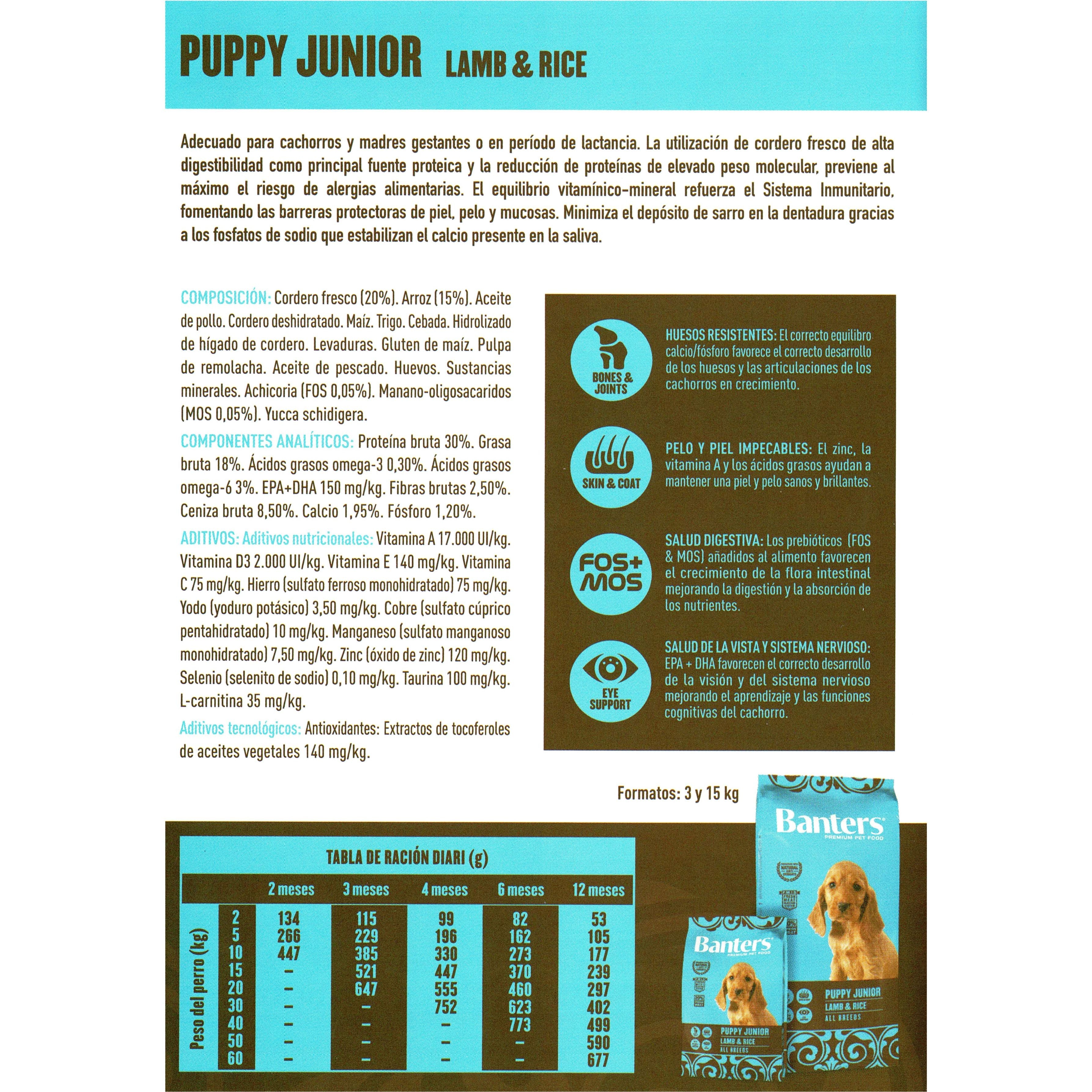 Banters Dog Puppy Lamb&Rice 15 Kg