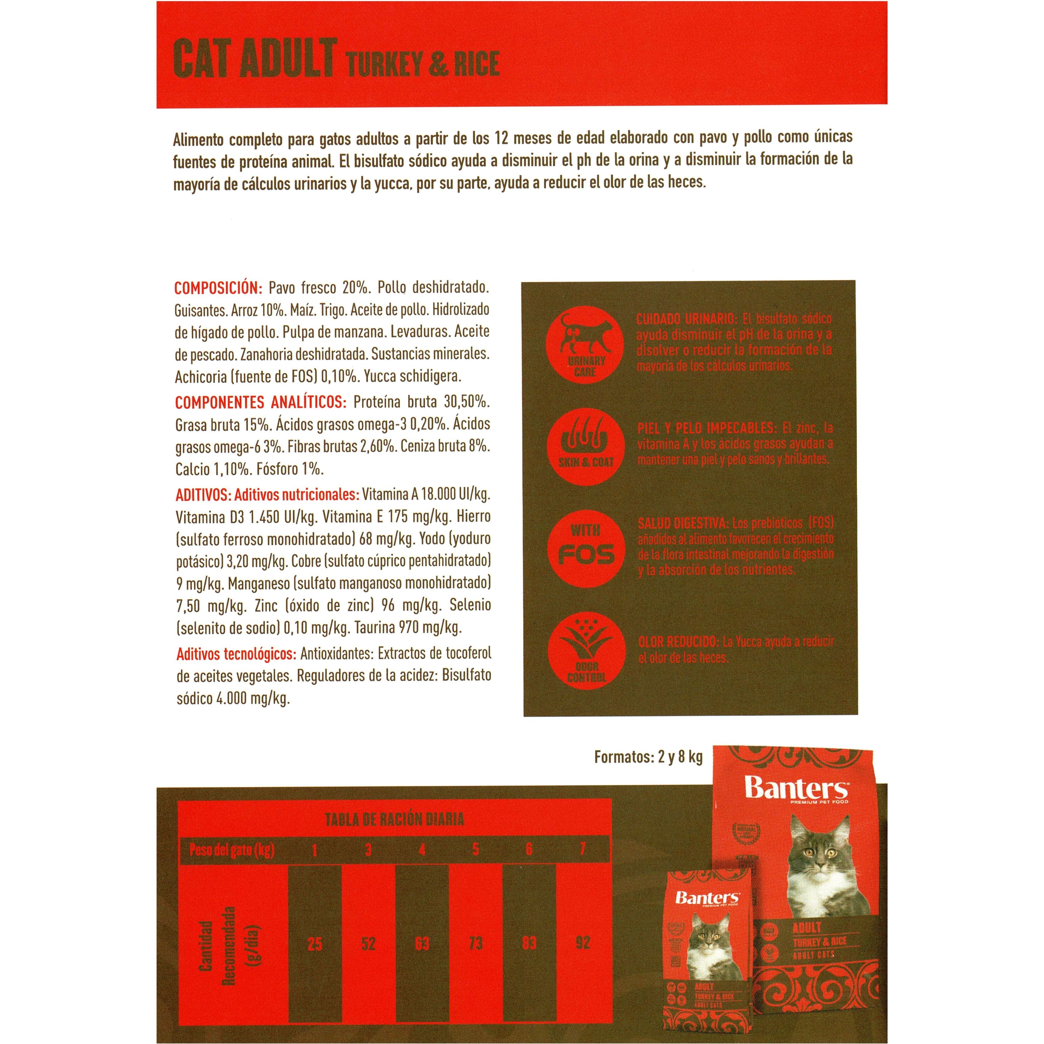 Banters Adult Cat Turkey&Rice 8 Kg