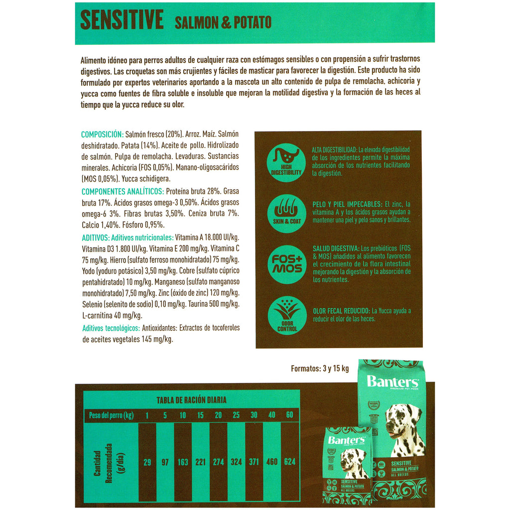 Banters Dog Sensitive Salmon&Potato 3 Kg