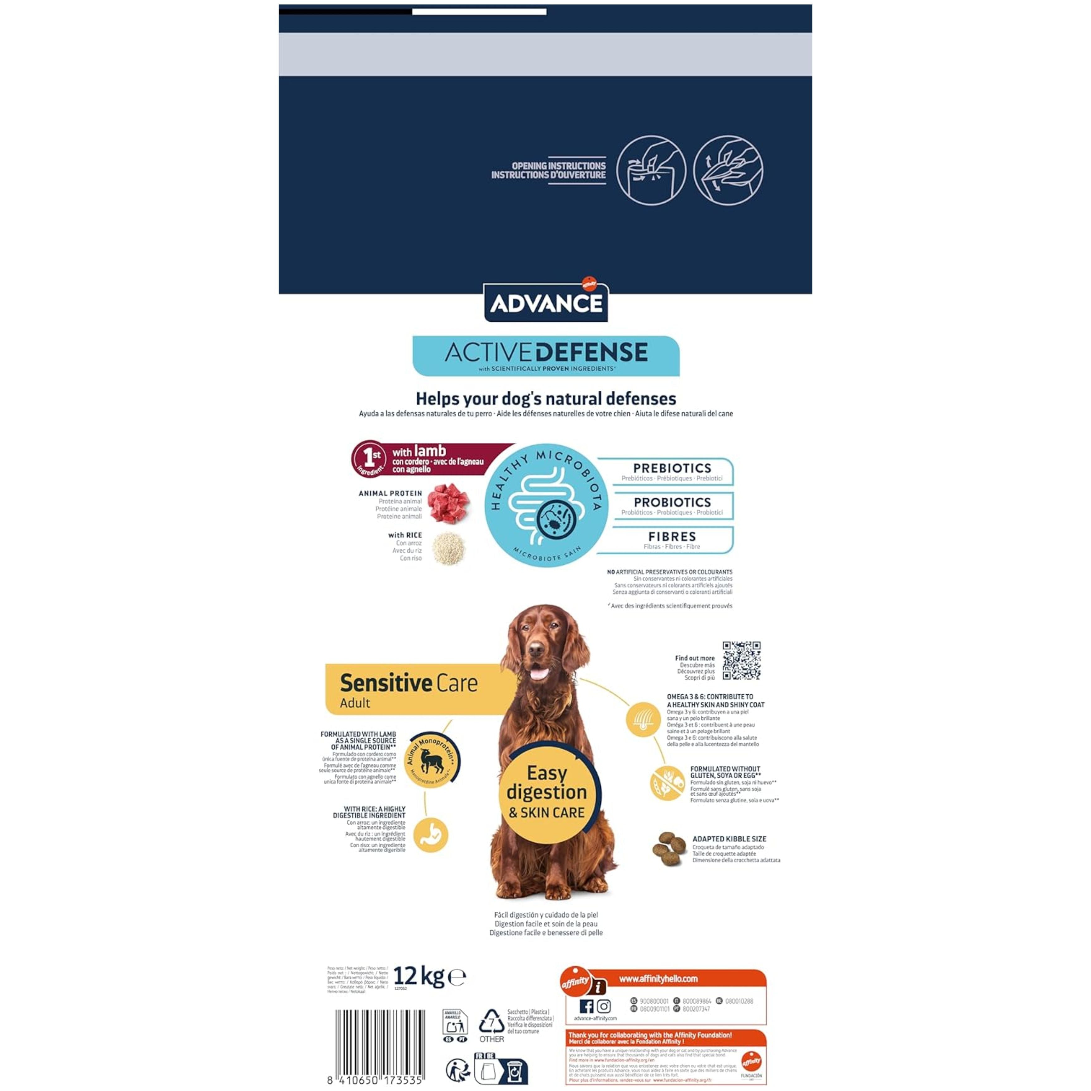 Advance Sensitive Lamb&Rice 12 Kg