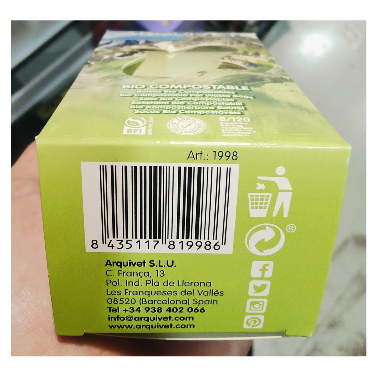 Bolsas Biocompostables 8 Rollos X 15 Bolsas