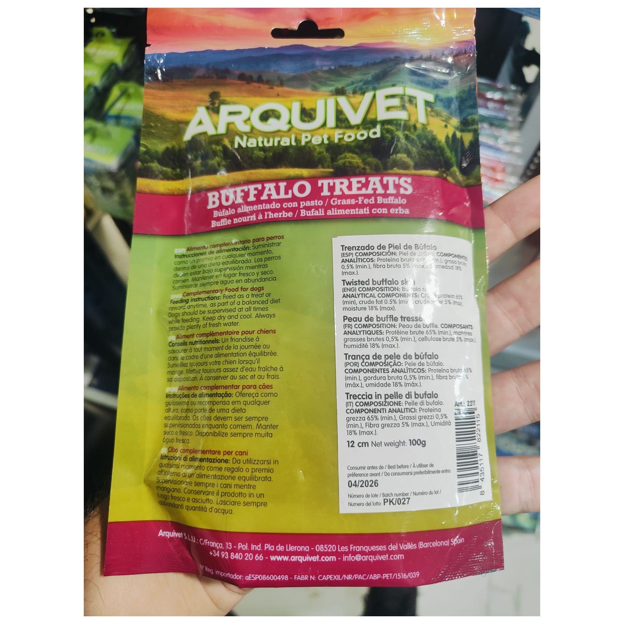 Trenzado De Piel De Búfalo - 100 Gr. -12Cm