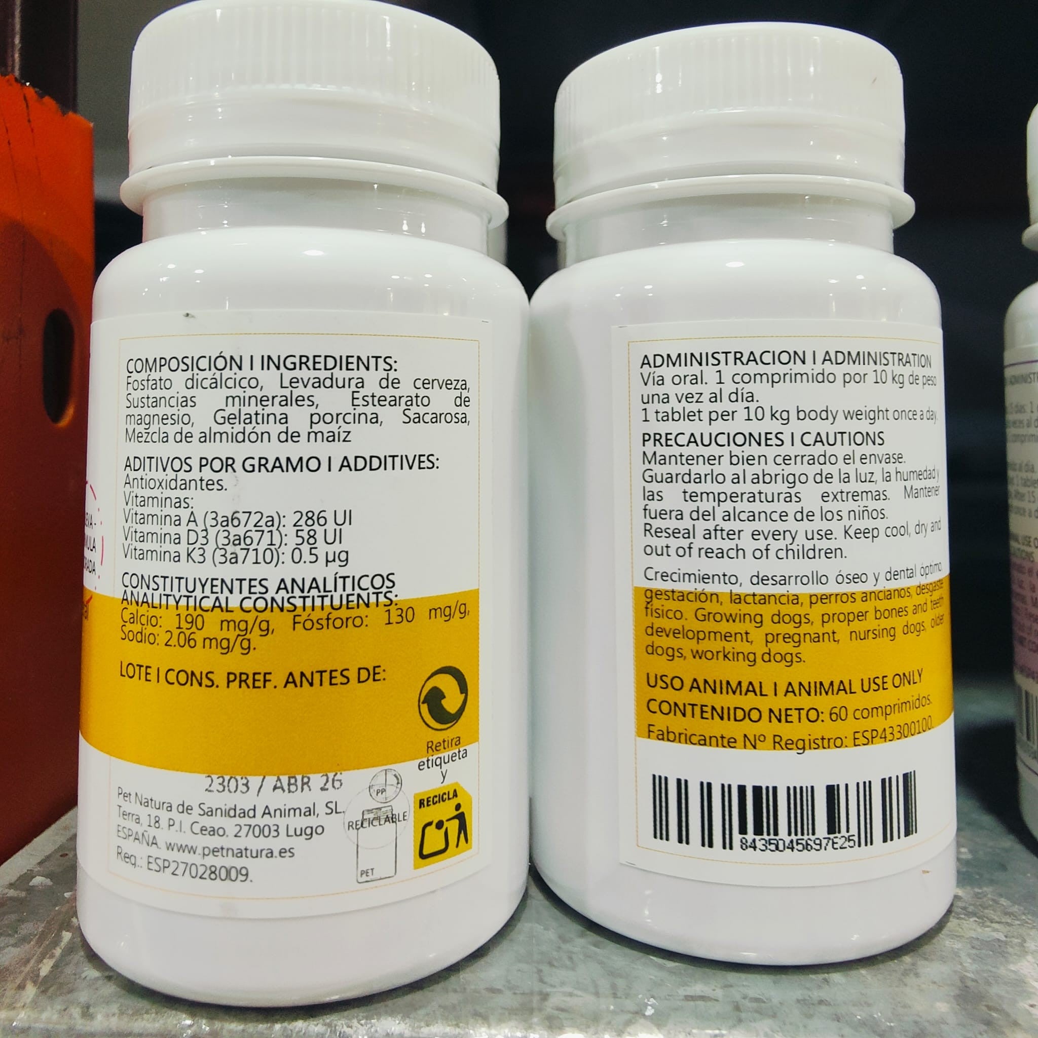 Calcio Vit Perros Y Gatos 60Comp.Petnatura