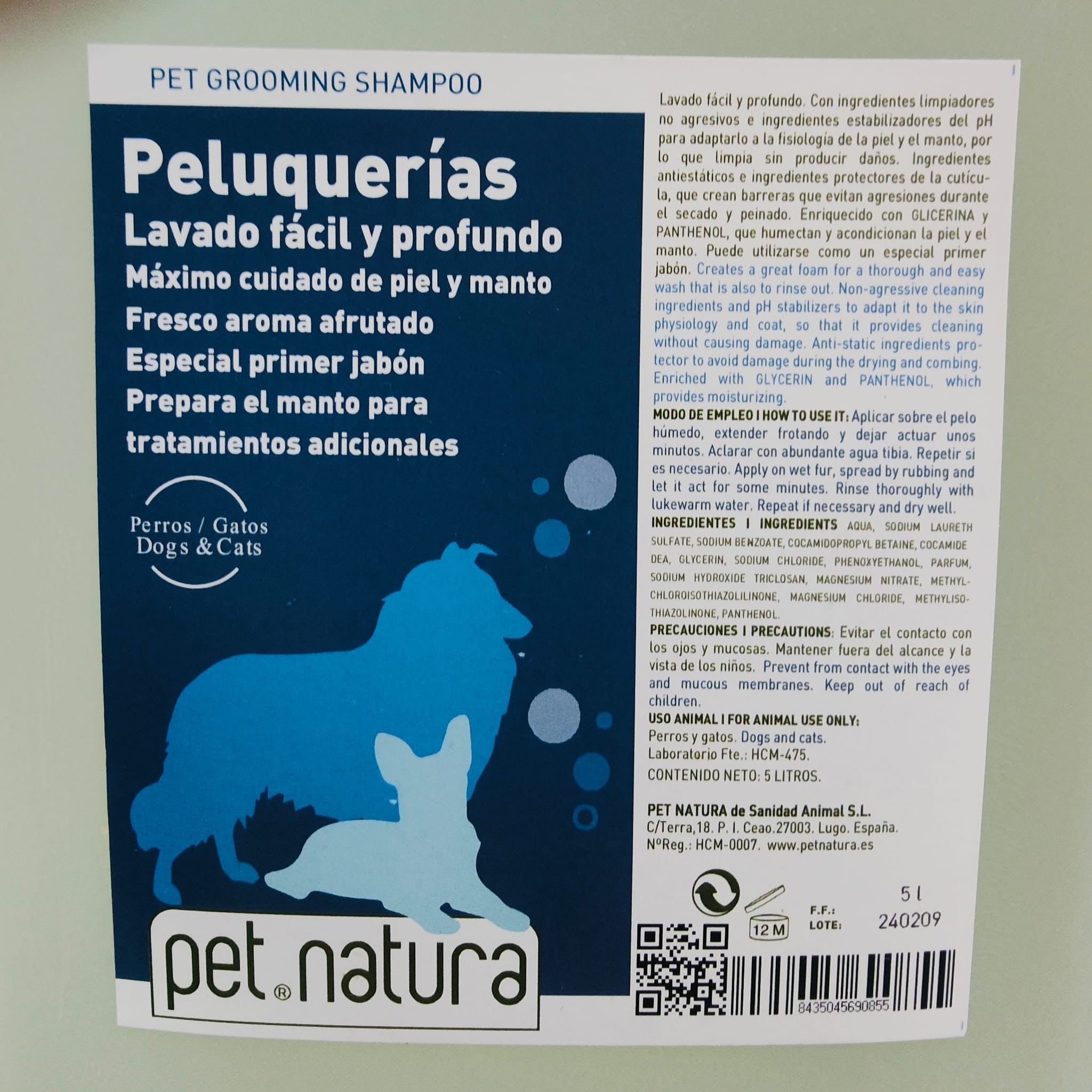 Champu Peluquerias 5 Lts. Petnatura