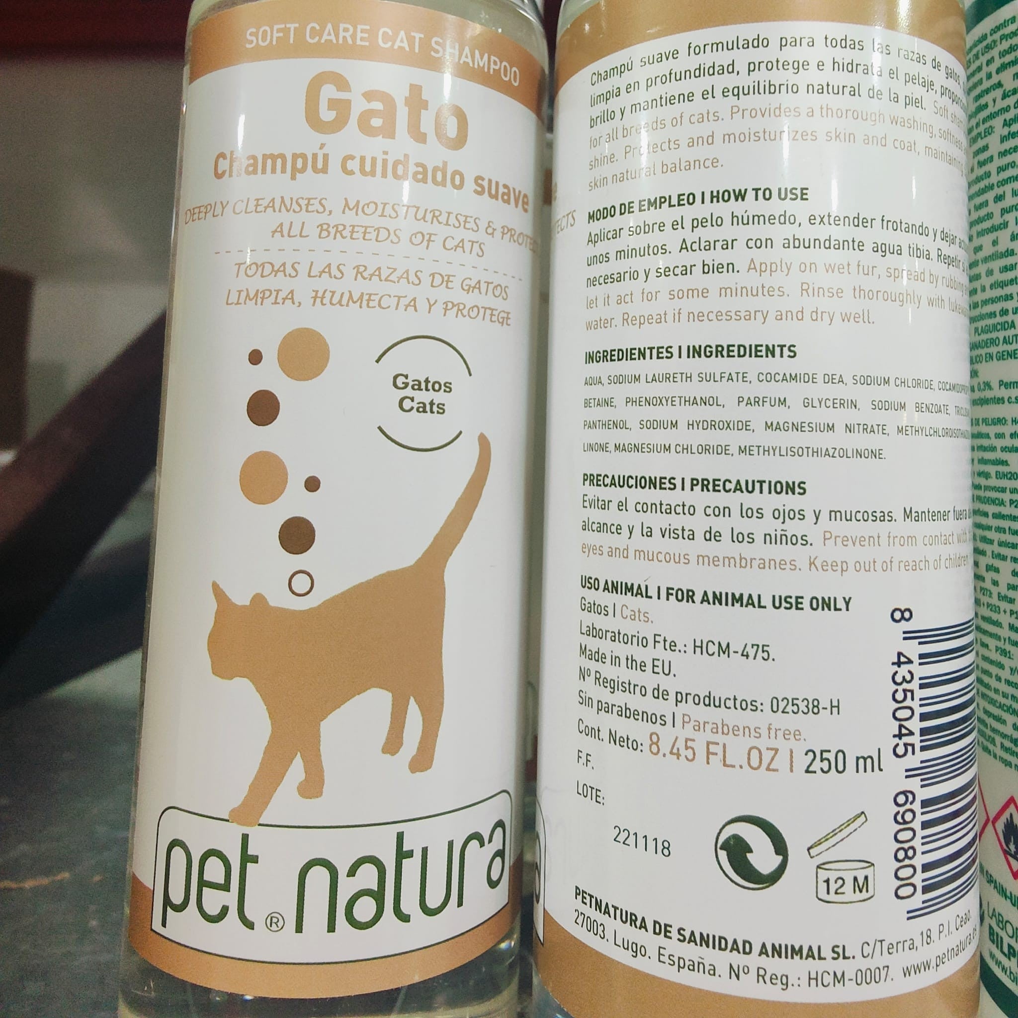 Champu Gatos 250 Ml. Petnatura