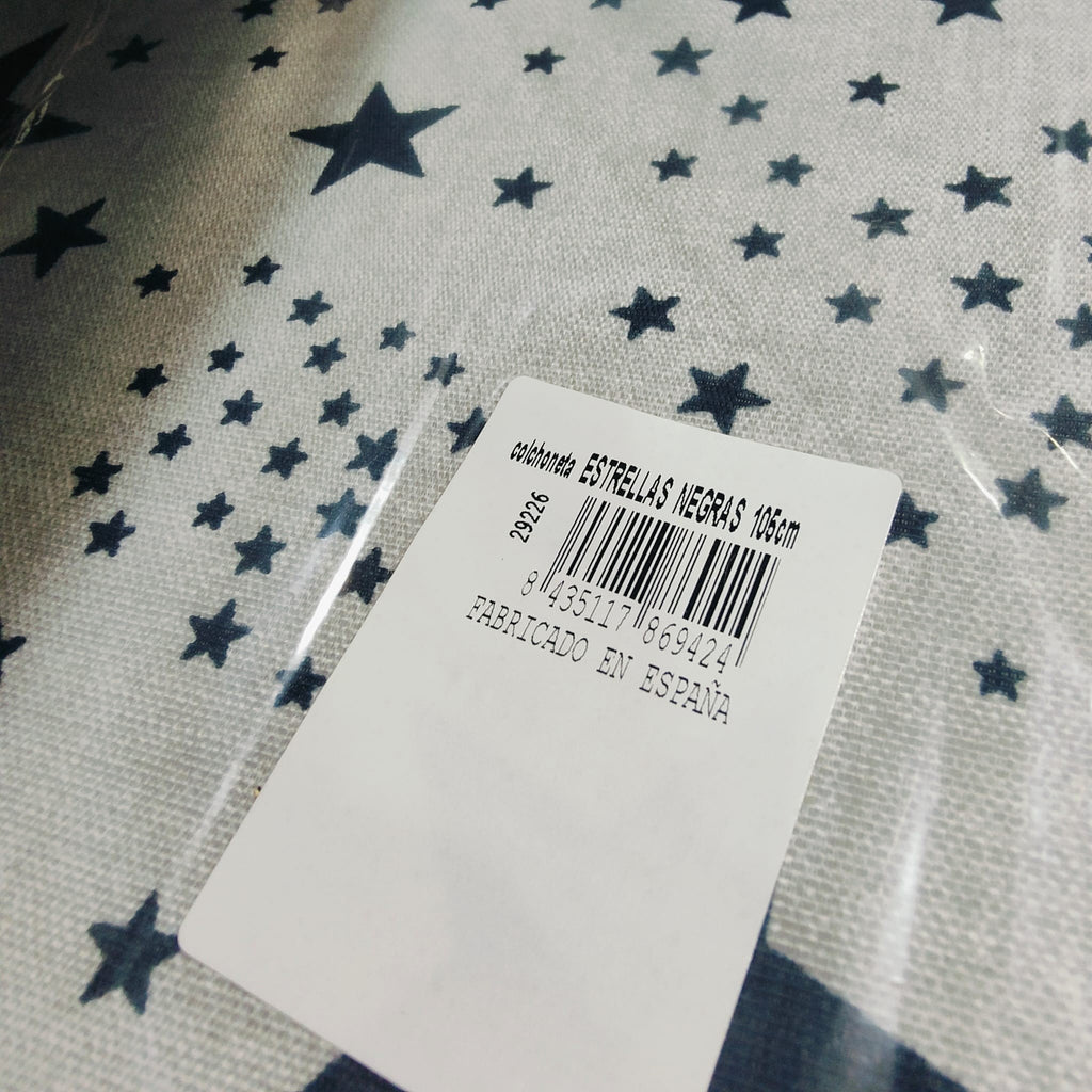 Colchoneta Estrellas Negras 105X70X9 Cm