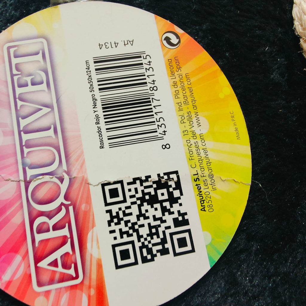 Rascador Rojo Y Negro 50X50X124Cm