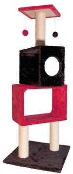 Rascador Rojo Y Negro 50X50X124Cm